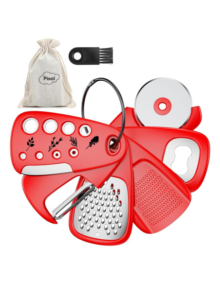 Juego de Cocina Pisol 6 Piezas, Rallador, Pelador, Cortador
