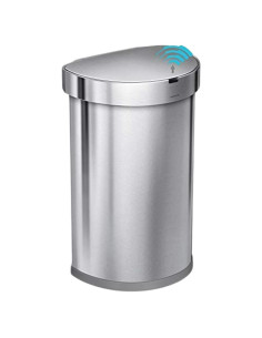 Papelera Automática Semirredonda 45L simplehuman Acero Inoxidable