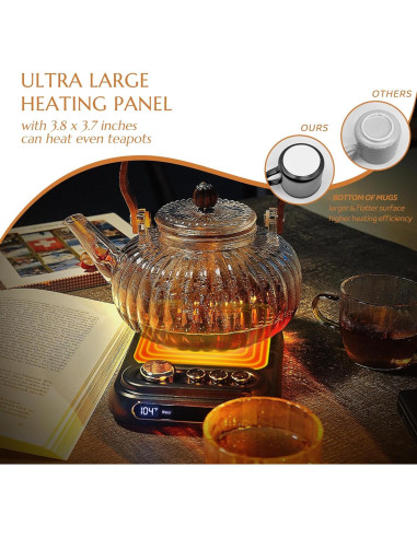 Calentador de Tazas Ljusved M356 con Taza Incluida 5 Temperaturas