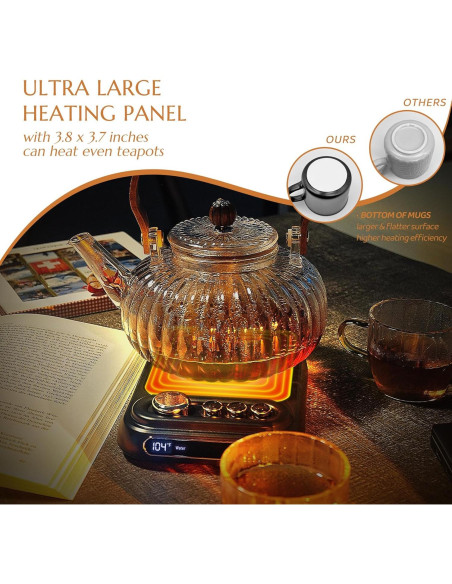 Calentador de Tazas Ljusved M356 con Taza Incluida 5 Temperaturas