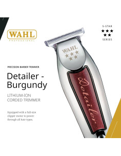 Recortadora Wahl Professional Detailer T Blade 24x16cm burdeos 2