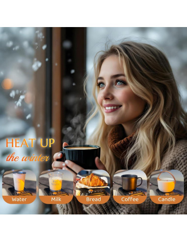 Calentador de Tazas Ljusved M356 con Taza Incluida 5 Temperaturas