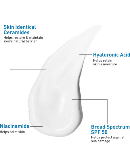 CeraVe Loción Hidratante Facial AM SPF 50 85g - No Graso
