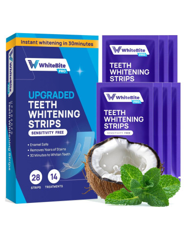 Tiras Blanqueadoras Whitebite Pro 28 Unidades - Sin Daño Esmalte