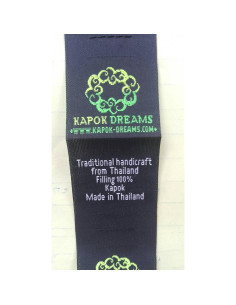 Cojín Redondo de Meditación Zafu GABUR 100% Kapok Azul 2