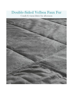 Manta con peso Topblan 6.8kg 122x183cm Gris Suave 2