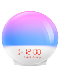 Despertador Luz de Amanecer RICIAL 10,000 Lux con Ruido Blanco