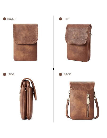 Bolsa Cruzada Pequeña BOSTANTEN de Cuero Vegano para Mujeres