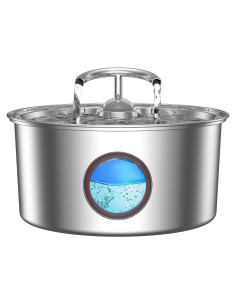 Fuente de Agua para Gatos Tomxcute Acero Inoxidable 3.2L