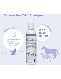 Champú Dechra MiconaHex+Triz 226g para Perros, Gatos y Caballos 2