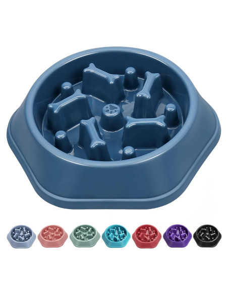 Cuenco Antiahogo para Perros UPSKY 22.86cm Azul Alimentación Lenta