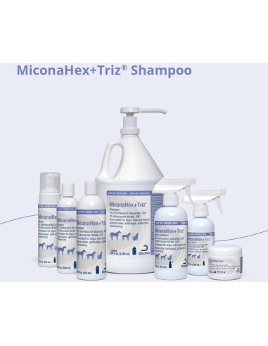 Champú Dechra MiconaHex+Triz 226g para Perros, Gatos y Caballos