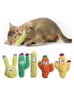 Paquete de 5 Juguetes de Cactus Pawsible con Hierba Gatera