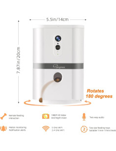 Cámara para mascotas SKYMEE Petalk AI II 1080p HD con dispensador 2