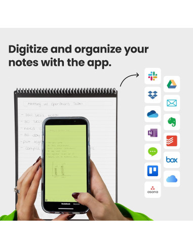 Bloc de Notas Inteligente Rocketbook Flip 15.24x22.35 cm Negro