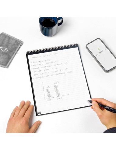 Bloc de Notas Inteligente Rocketbook Flip 15.24x22.35 cm Negro