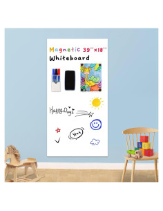 Papel de Pizarra Blanca Magnética YOUNGJQ 99x46 cm Autoadhesivo