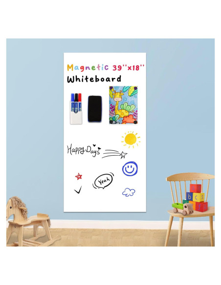 Papel de Pizarra Blanca Magnética YOUNGJQ 99x46 cm Autoadhesivo