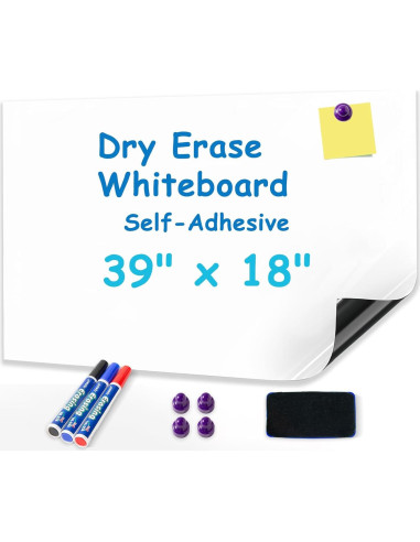 Papel de Pizarra Blanca Magnética YOUNGJQ 99x46 cm Autoadhesivo