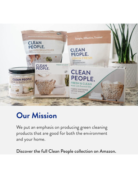 Hojas de detergente para ropa The Clean People 192 unidades