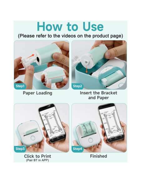 Impresora de Etiquetas Memoking T02 Mini Portátil Bluetooth Impresora de Etiquetas Memoking T02 Mini Portátil Bluetooth