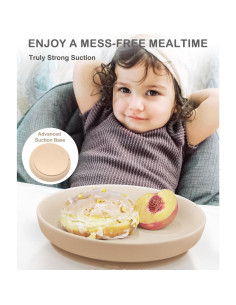 Platos de Silicona Onyucean con Succión para Niños - 3 Unidades 2
