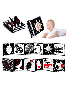 Libro Suave para Bebés Thremhoo 0-6 Meses Alto Contraste
