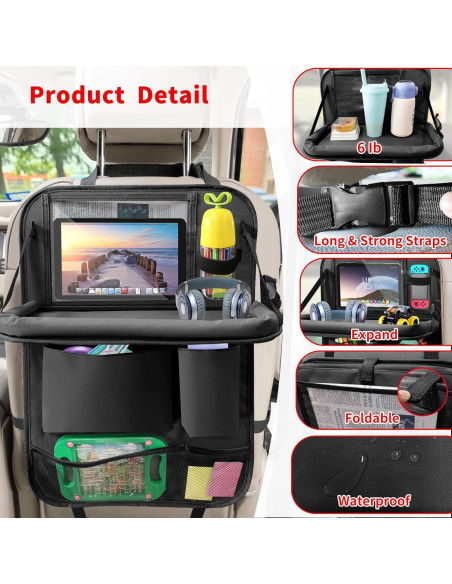 Organizador de Asiento Trasero Etre Jeune 2 Paquete Negro Organizador de Asiento Trasero Etre Jeune 2 Paquete Negro