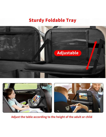 Organizador de Asiento Trasero Etre Jeune 2 Paquete Negro Organizador de Asiento Trasero Etre Jeune 2 Paquete Negro