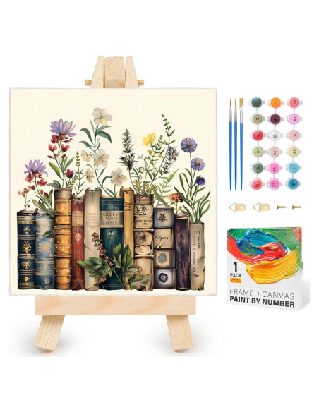 Kit de Pintura por Números Enmarcado Yezavesu 25.4x25.4 cm