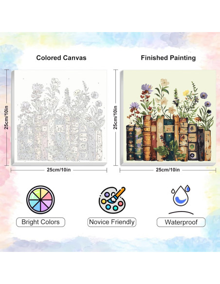 Kit de Pintura por Números Enmarcado Yezavesu 25.4x25.4 cm