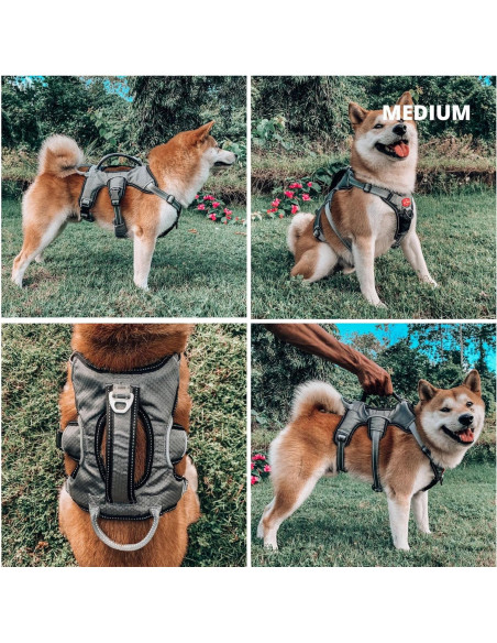 Arnés para Perros Tuff Pupper Mediano Ajustable y Acolchado