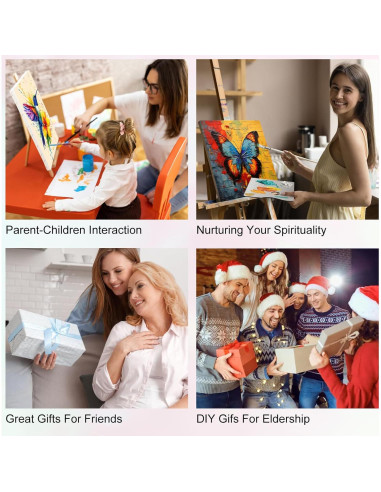 Kit de Pintura por Números Enmarcado Yezavesu 25.4x25.4 cm