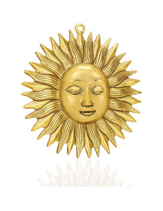 Decoración de Pared de Metal Craft Trade Sol Vastu 20cm Dorado 2
