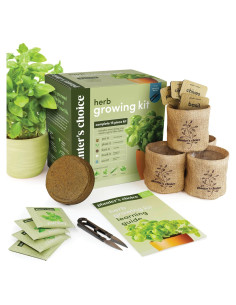 Kit de Jardín de Hierbas de Interior Planters' Choice - 4 Macetas