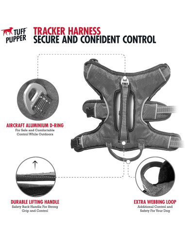 Arnés para Perros Tuff Pupper Mediano Ajustable y Acolchado