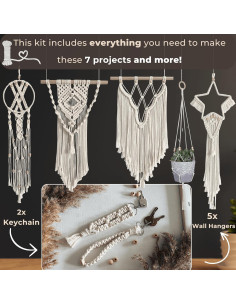 Kit de Macramé MIGO Creates para Principiantes - 112 Piezas 2