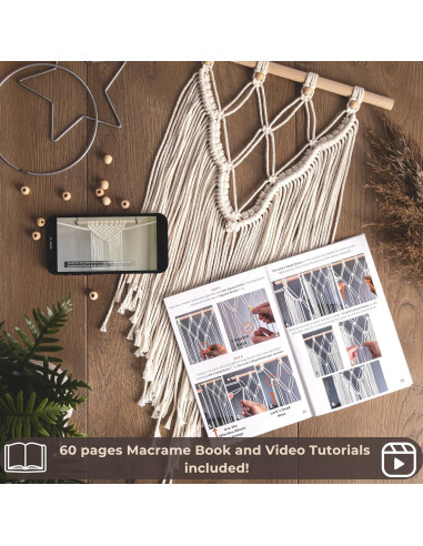 Kit de Macramé MIGO Creates para Principiantes - 112 Piezas