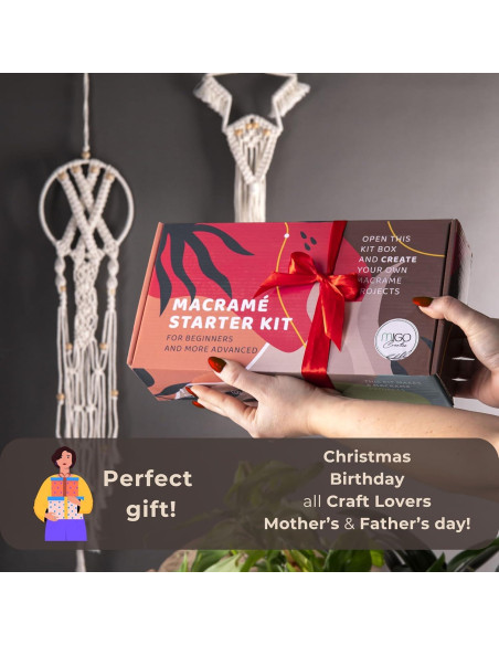 Kit de Macramé MIGO Creates para Principiantes - 112 Piezas