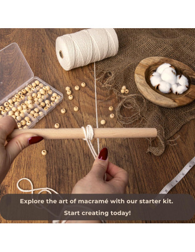 Kit de Macramé MIGO Creates para Principiantes - 112 Piezas