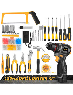 Kit de Taladro Inalámbrico QUDODO 120PCS 18V Sin Escobillas 2