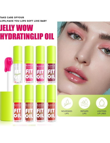 Brillo de Labios Aceitoso Loobexery 8 Tonos Hidratante