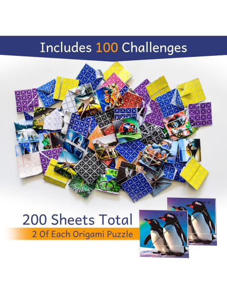 Kit de Rompecabezas de Origami Puzzlefold - 100 Desafíos