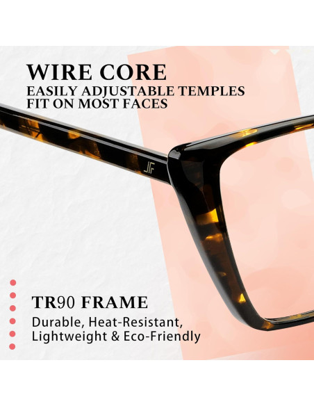 Gafas de Bloqueo Luz Azul JFXQDR RF6204 Mujeres Ojo de Gato