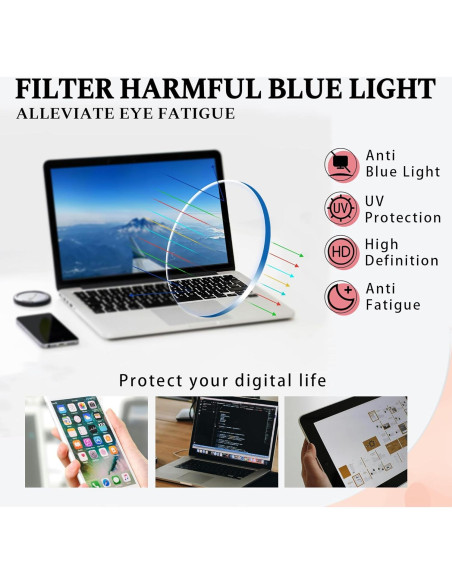 Gafas de Bloqueo Luz Azul JFXQDR RF6204 Mujeres Ojo de Gato