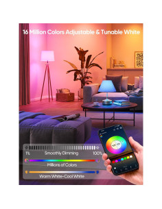 Bombillas LED Inteligentes A19 Brightever 9W RGB 800LM Paquete de 2 2