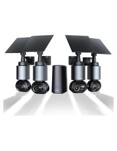 Kit de 4 Cámaras de Seguridad Inalámbricas BOTSLAB 4K Solar