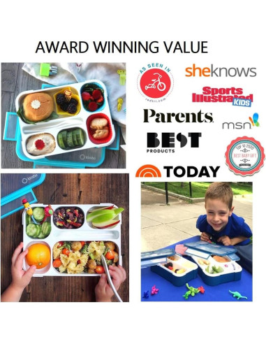 Caja Bento Kinsho Grande 6 Compartimentos Azul Marino