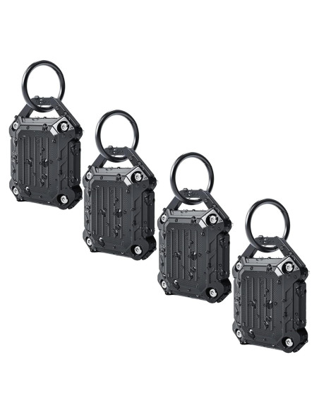 DOVICK Funda Impermeable para Airtag 4 Pack Antigolpes