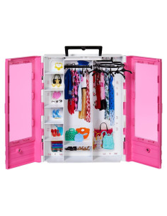 Armario Portátil Barbie Ultimate Rosa con Estante Plegable